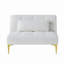 Futon de lit convertible avec pieds en métal doré et blanc-1457127629
