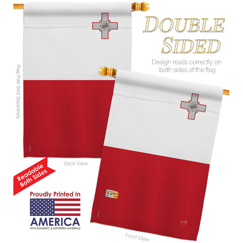 Ensemble de drapeaux en polyester 2 côtés 40 x 28 po