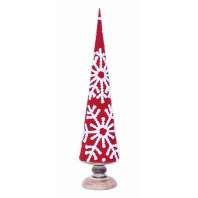 D5x22" Fabric Cone With Wooden Base