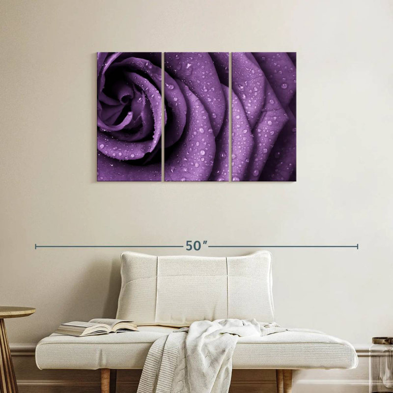 Harnek Dewy Violet Rose, 24" H x 38" W
