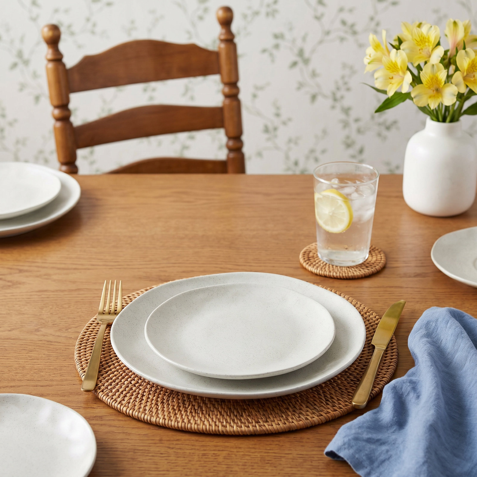 Rudmal Organic Wheat PP Salad Plate,8.5",Wheatstraw + PP, Cream