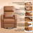 Power Recliner Top Grain Leather Electric Chair Adjustable 270°Swivel Chair (Set Of 2)-1078689713