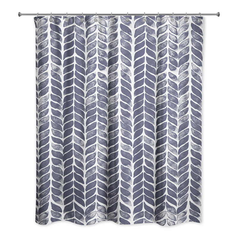 Rideau de douche simple Alisun, Bleu marine