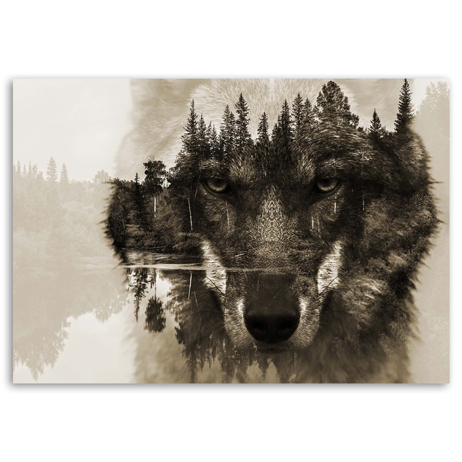 Union Rustic Leinwandbild Wolf abstract | Wayfair.de