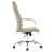 Dumond Modern Y-Stitched Executive Chair – Leather Ribbed Office Chair with Chrome Steel Base – Ergonomic Mid-Century Swivel Task Chair-68074400