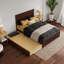 Lit plateforme avec lit gigogne et lit gigogne Darlean-97030896-97030902