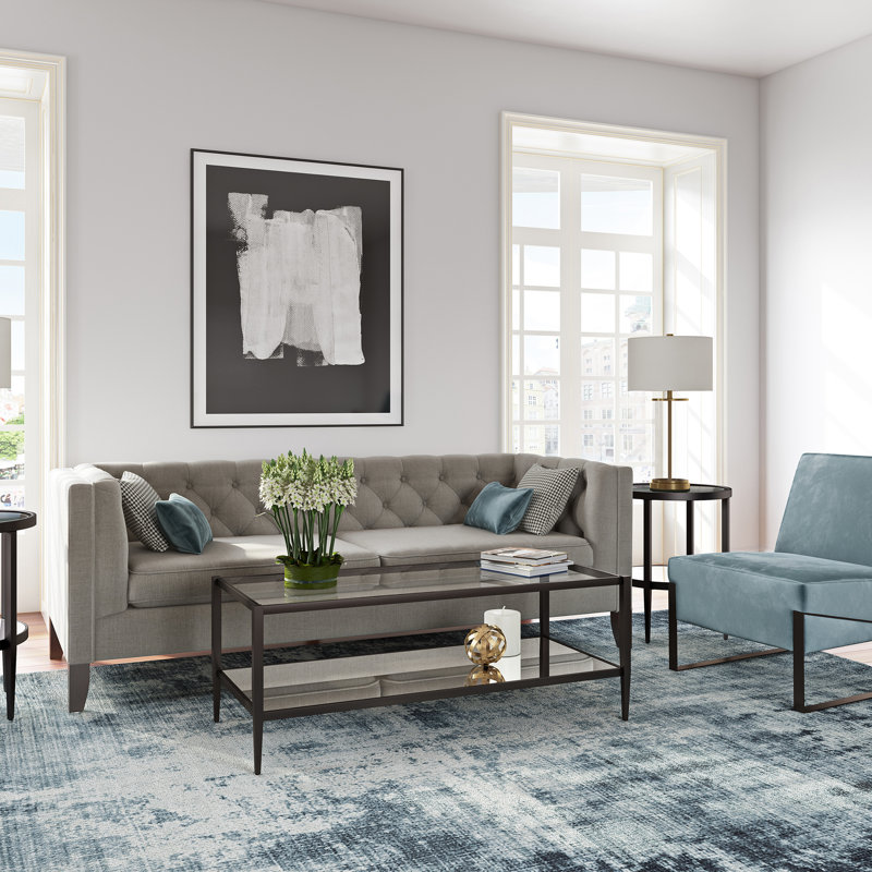 Table basse rectangulaire avec miroir 45 po Hera