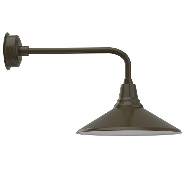 Luminaire de grange d’extérieur Albali, Bronze acajou, H 16,47 po x l 18 po x P 35,25 po