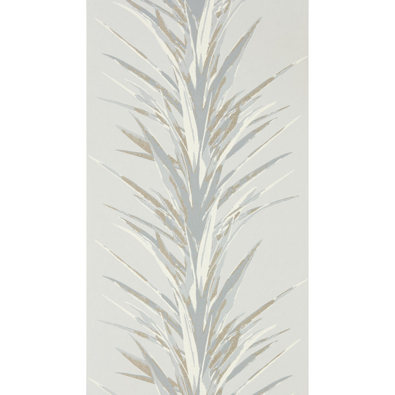 Yucca 10.05m x 52cm Matte Wallpaper Roll, Grey/White