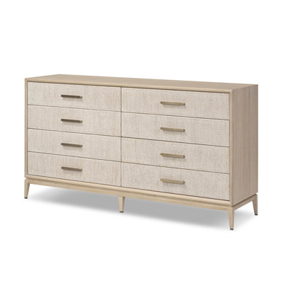70" Oak 8-Drawer Dresser