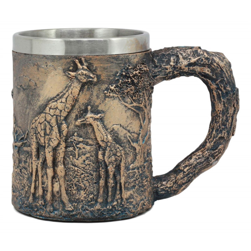 Grande tasse à café en mélamine animal totem rites girafes Balnamore