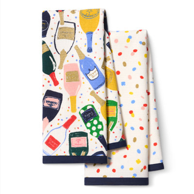 Kate Spade New York Sparkling Celebration Holiday Kitchen Towels, 2-Pack