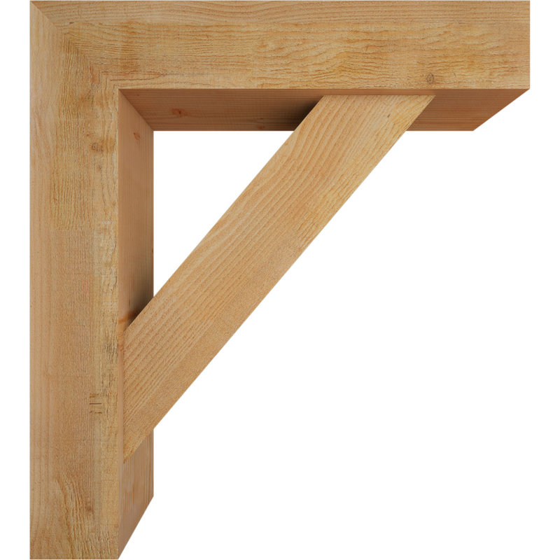 Support de bloc traditionnel avec entretoise décalée, 38 x 34, Sapin Douglas de l 8 po (scié brut)