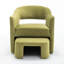 Fauteuil demi-tonneau avec repose-pieds Kyah-220945849