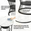 Round Nesting Coffee Tables Set (70+45cm), High-Gloss Faux Marble Top With Wire Metal Frame-1844358956