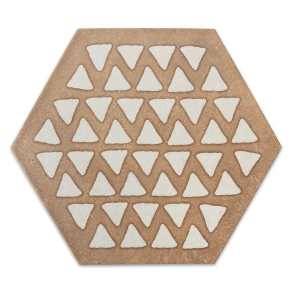Geoclay Stoneware Hexagon Tile 8.5X10”