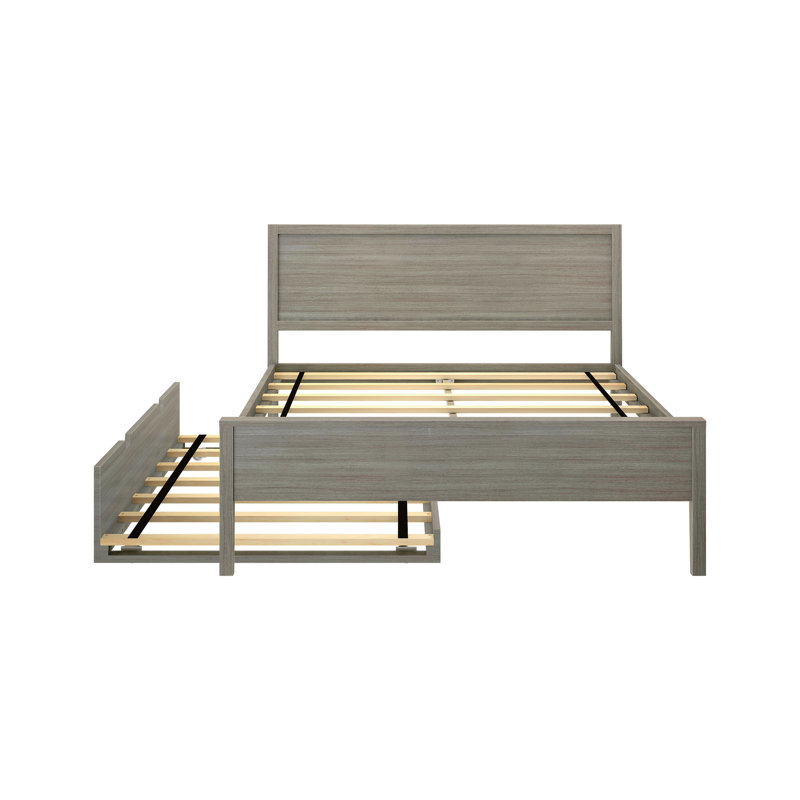 Lit gigogne en bois massif Rosenthal, Double, Argile