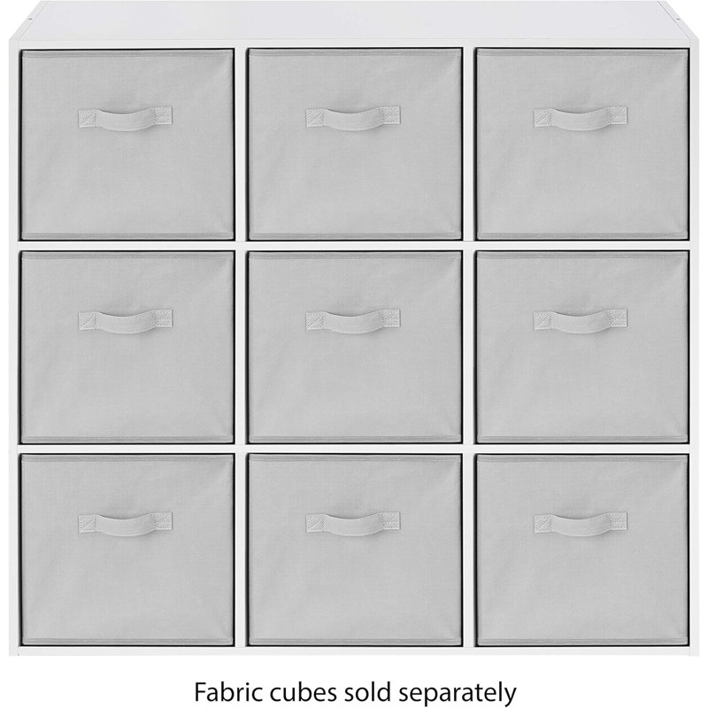 9 Cube Storage Organizer With Shelves, Stackable Design, Wall Mountable, Durable Laminated Particleboard For Home Organization