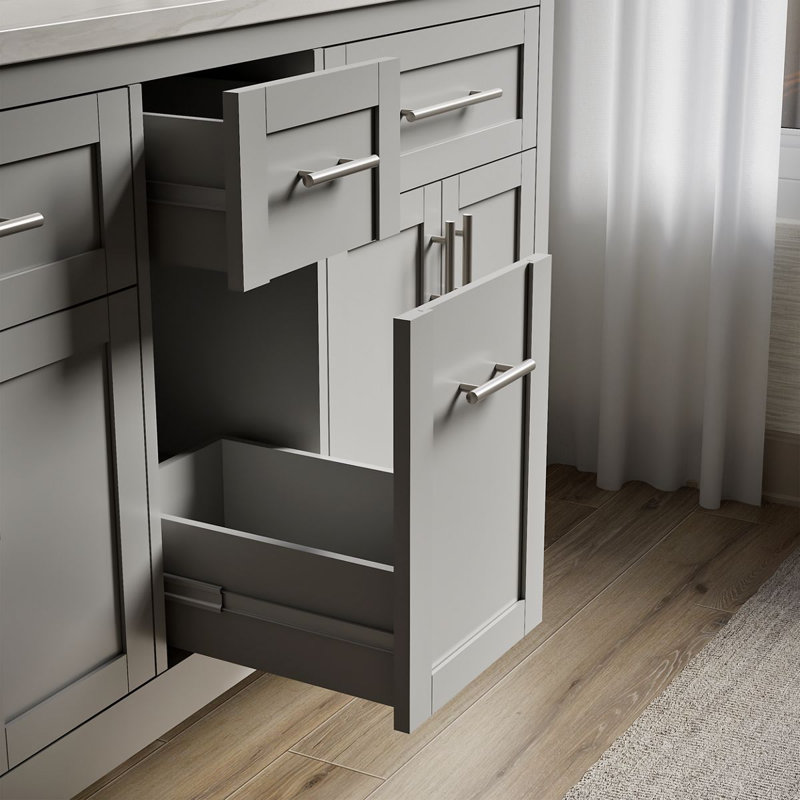 61" Single Bathroom Vanity Set, Atmos Grey, Atmos Gray