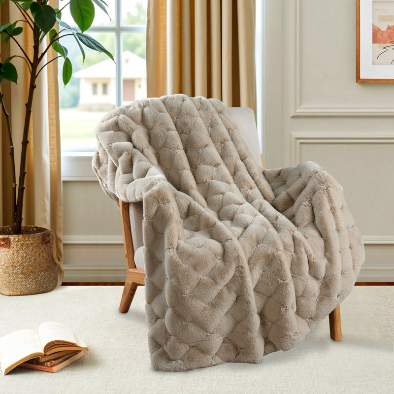 Throw Blanket, Cream