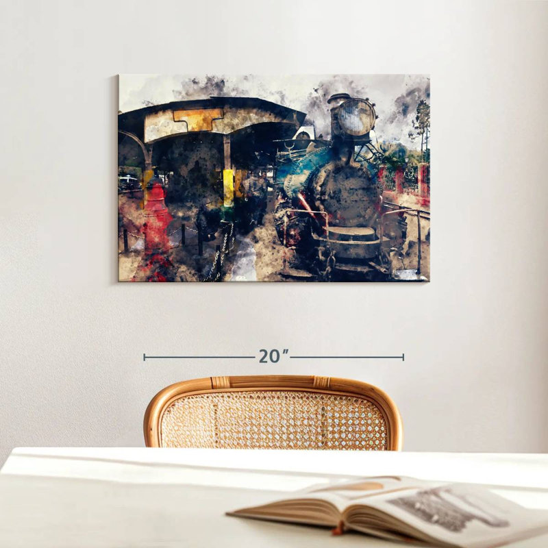 Mehar Steam Train, 16" H x 24" W
