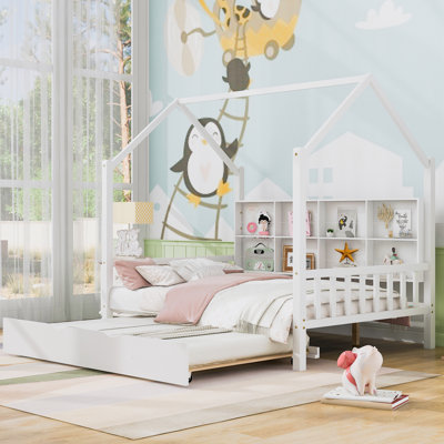 Auxvasse Storage Bed, Full House Bed with Trundle, Kids Bed with Shelf -  Harper Orchard, CC1C0FCC24A540D080A5EE5A0CA1BD8F