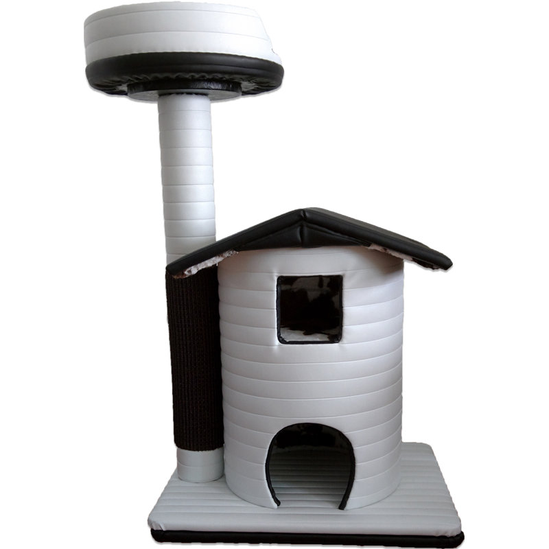 Habitation pour chat 41 "Queens's Kastle, Gris/noir
