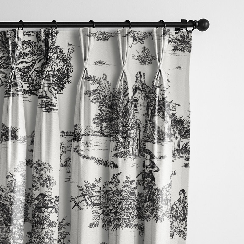 Jardin Du Jouy Toile, Ebony, 20" W x 96" L