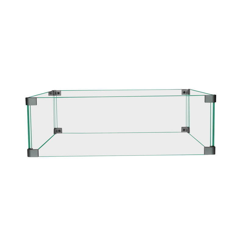 LSI Square Fire Pit Flame Guard, 5" H x 20" W x 20" D