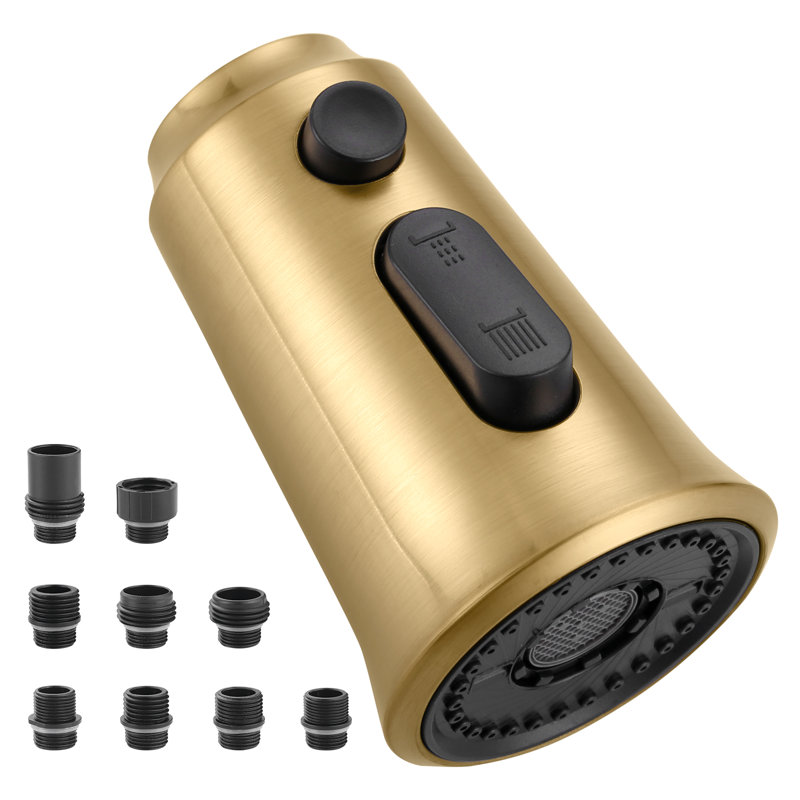 Remplacement de la tête de robinet de cuisine chromé, 3 modes de remplacement de robinet d'évier de cuisine, remplacement de tête de douchette extractible pour connecteur G1 / 2