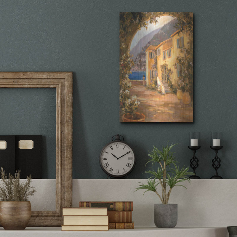  «Scenic Italy 8» par Allayn Stevens, art mural en métal, H 16 po x l 12 po