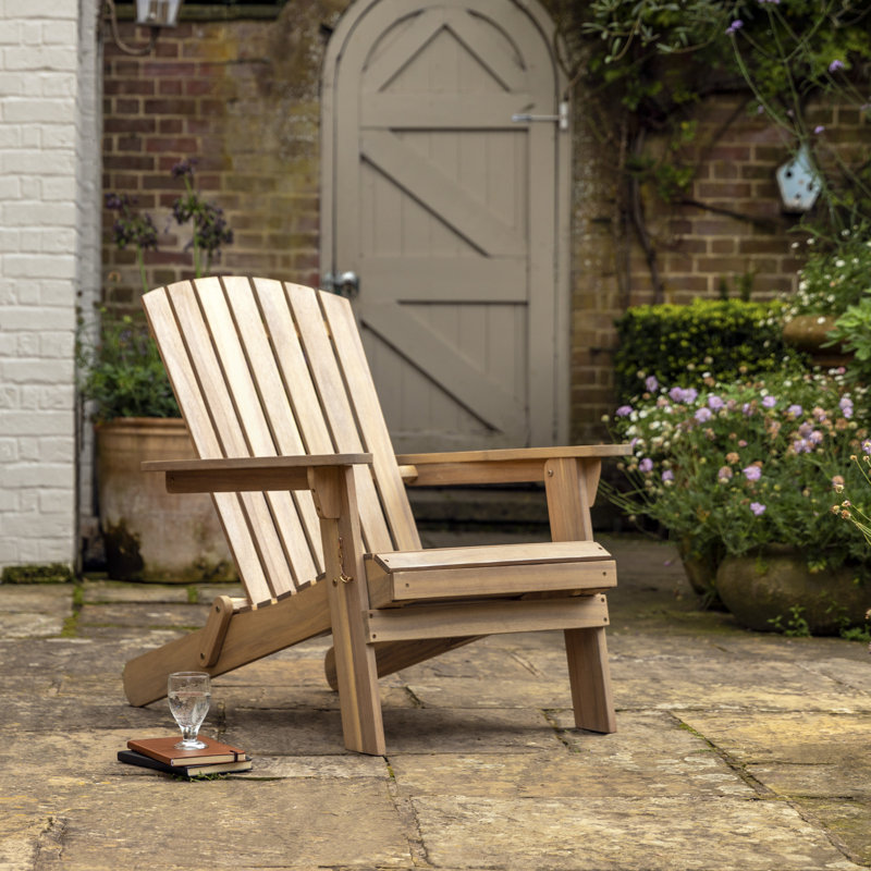 Foldable Outdoor Adirondack Chair With Ottoman
