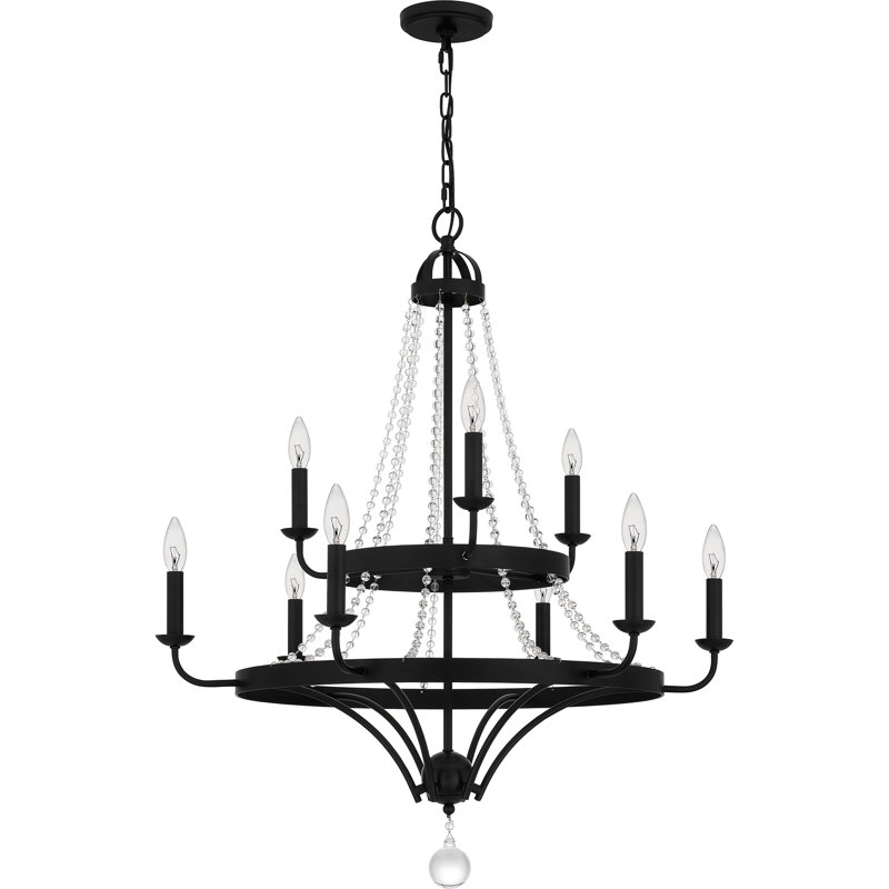 Flatto 9 - Light Dimmable Wagon Wheel Chandelier