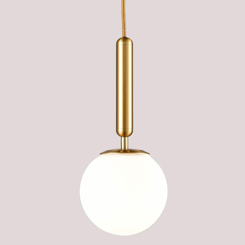 Dereon 1 - Light Brushed Brass LED Single Pendant, 4.90" H x 7.90" W
