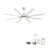 66 Inch Large Ceiling Fan With Dimmable Led Light 8 ABS Blades Smart Remote Control Reversible DC Motor For Living Room-1943383914-1943383912