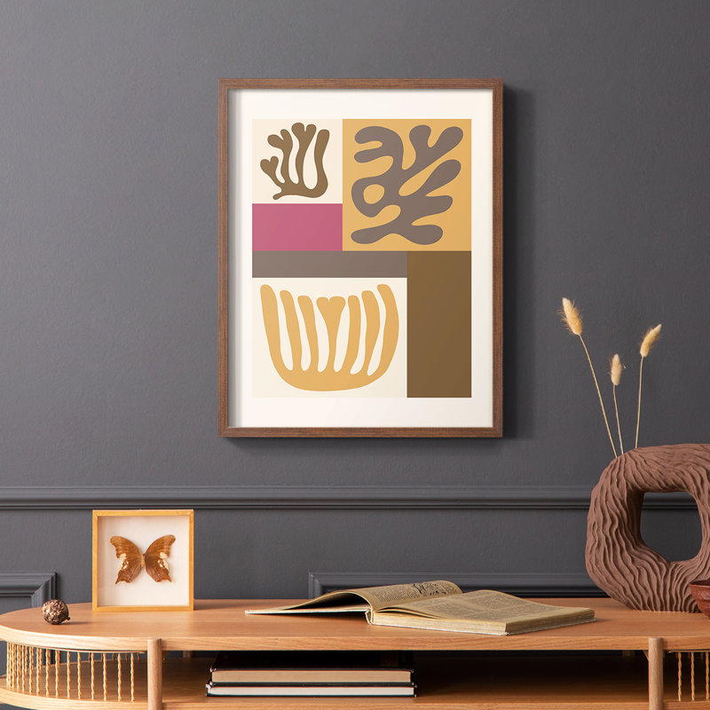 Matisse CCLV III, reproduction encadrée - bois massif, Brun, H 14 po x l 11 po