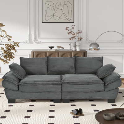 85.37" Corduroy Upholstered Sofa