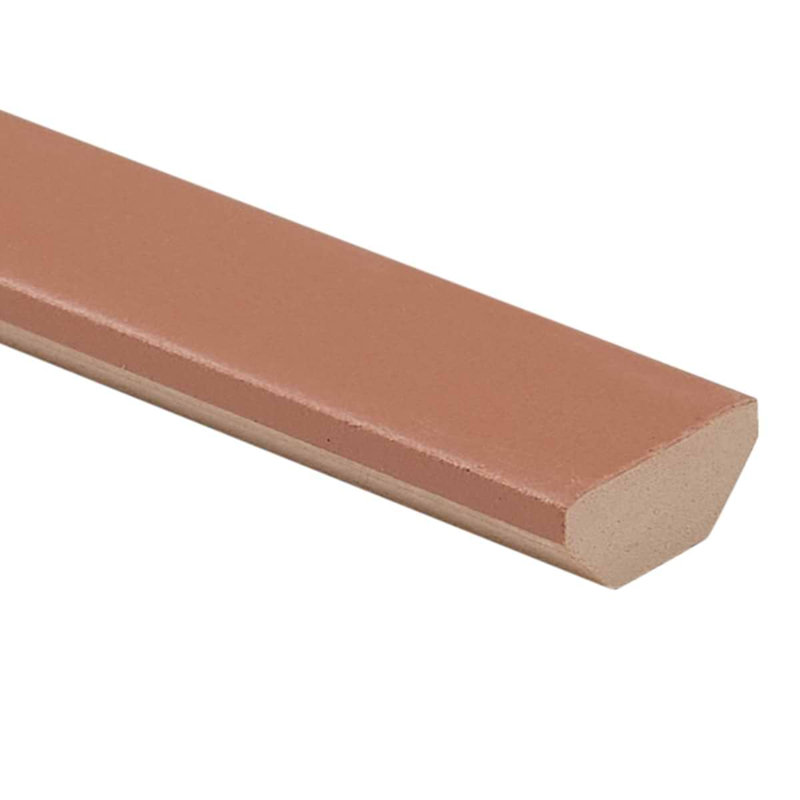 Réfrigérateur 0,78 po X 10,62 po Carrelage mural 3D en céramique Bullnose 3D mat, Terre cuite