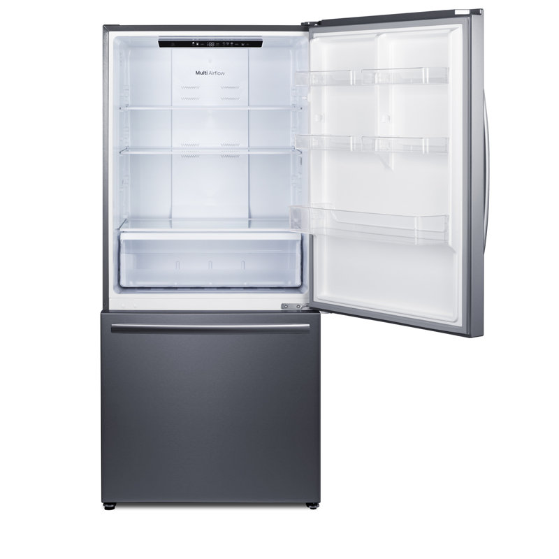 Réfrigérateur congélateur inférieur de 31 po avec machine à glaçons Summit Appliance, Droitier