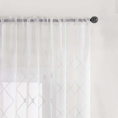 George Oliver Knarr Polyester Sheer Curtain Pair & Reviews | Wayfair