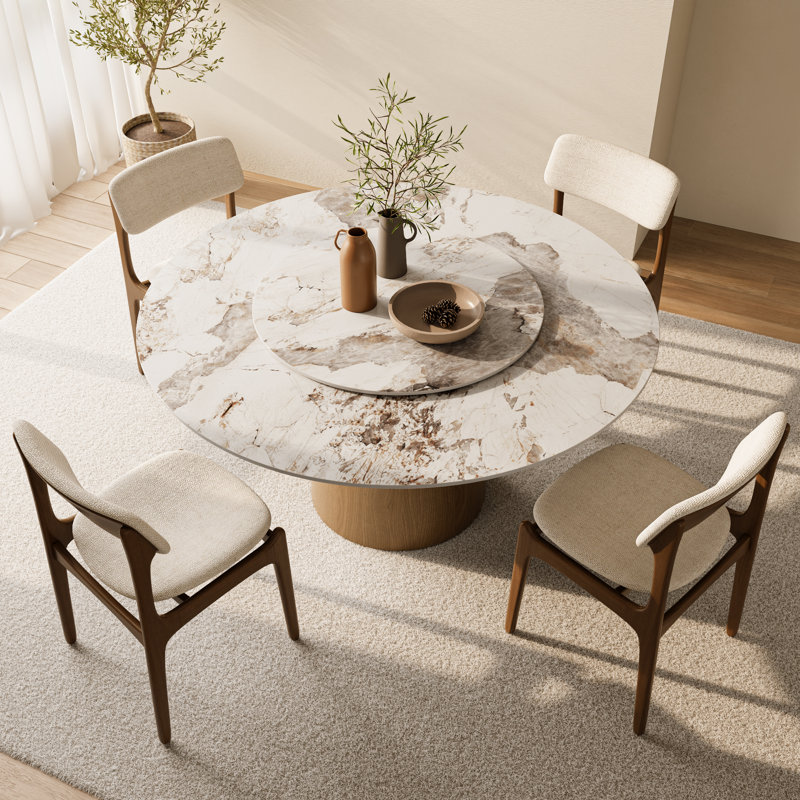 Table de salle à manger Bobrow, H 29,52 po x L 53,15 po x l 53,15 po, Pandora / bois, Wood