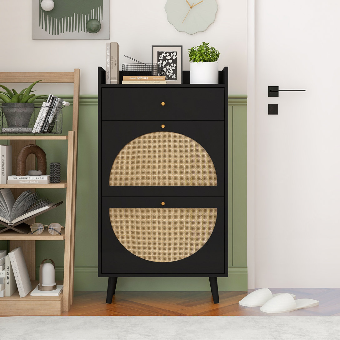 Bayou Breeze Rattan Shoe Rack - Wayfair Canada