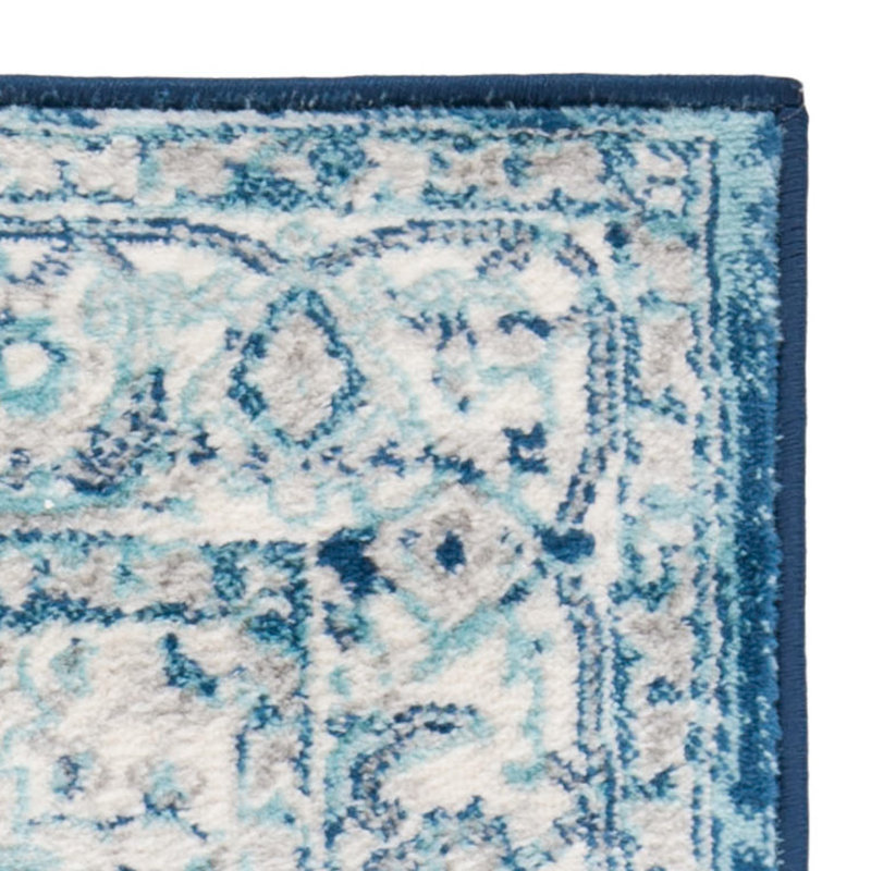 Brentwood 6' x 12' Reversible Blue Synthetic Rug