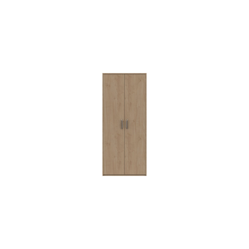 Zakariyah 2 Door Manufactured Wood Wardrobe, Oak