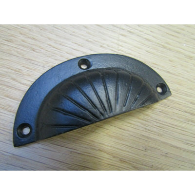 Fan Black Antique Cup Pull Handle