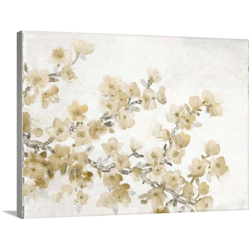 «Neutral Cherry Blossom Composition II» par Timothy O 'Toole - reproduction d'art sur toile, Toile tendue