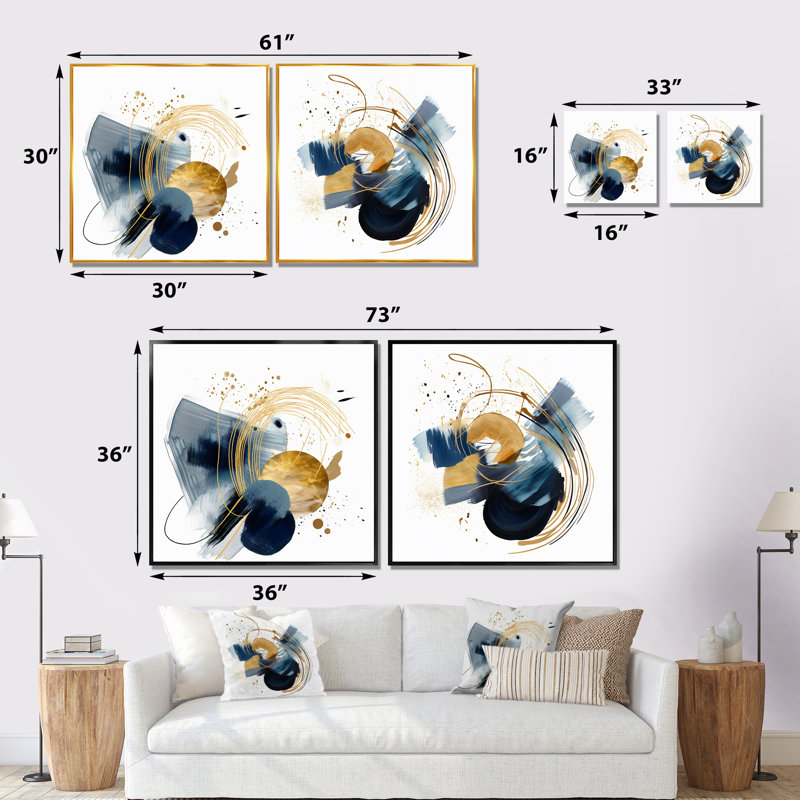 «Cristal» 2 pièces - Cristal, H 16 po x l 33 po, Toile tendue