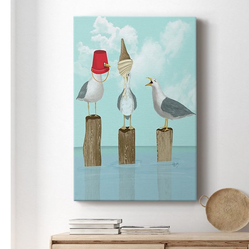 Silly Seagulls " Silly Seagulls ", 27" H x 18" W x 1" D