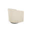Chaise pivotante en velours côtelé beige avec fibres en forme de U, idéale pour les sangles de salon et les espaces de conversation
