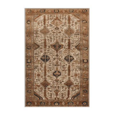Machine Washable Persian Brown Area Rug